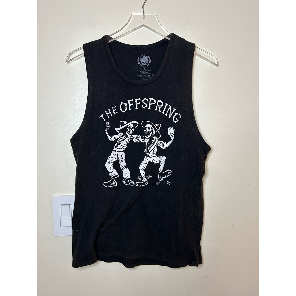 The Offspring Size Medium Bank Tank Top Black Skeleton